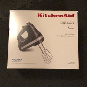 Never used KitchenAid hand mixer 5speed color gray
